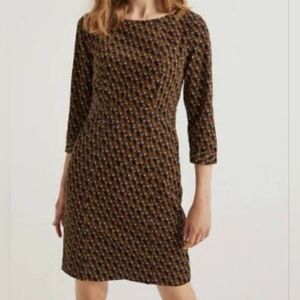 Coraline Corduroy Shift Dress Rabbit Print